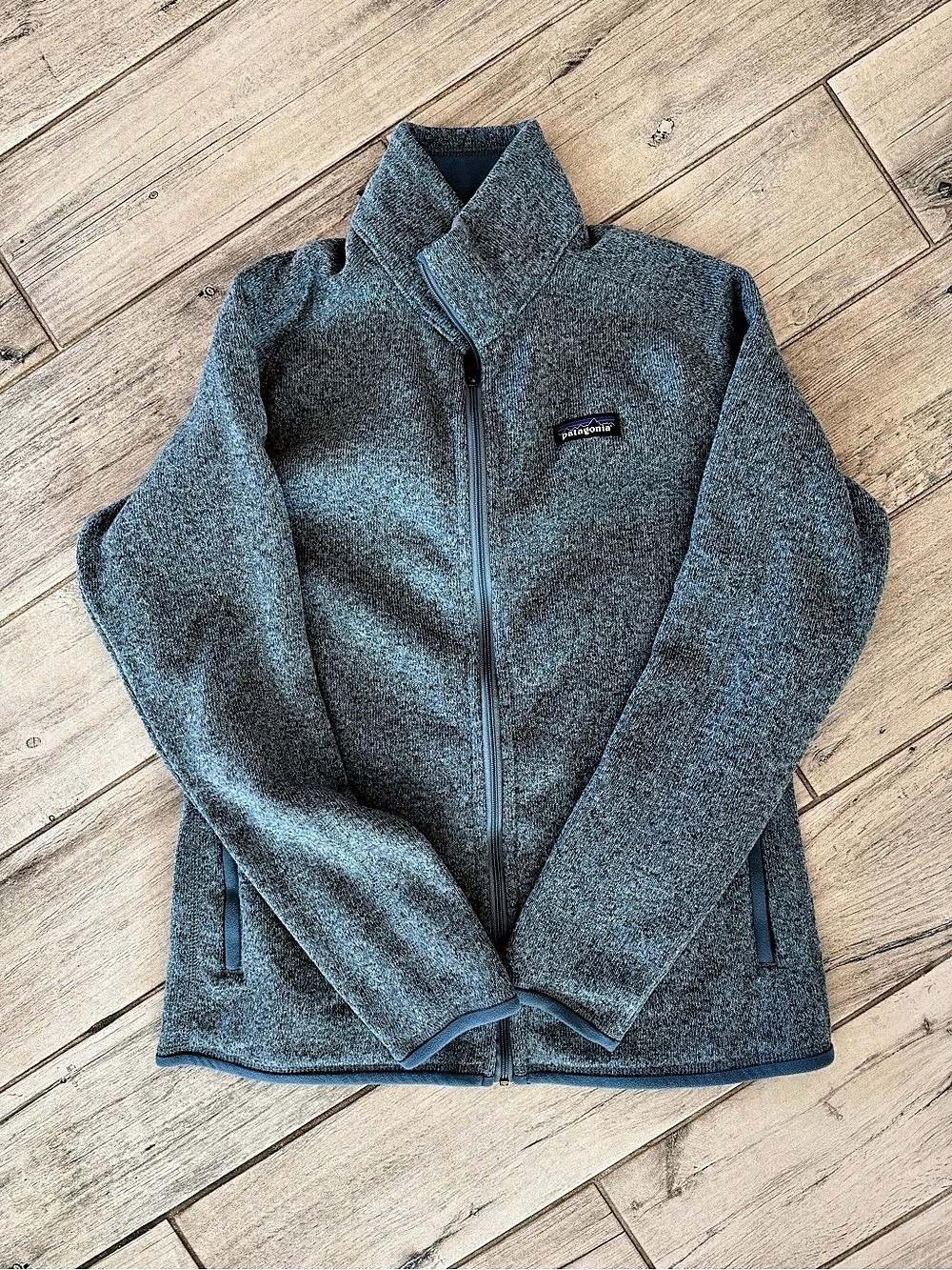 Patagonia Fleece Full-Zip Jacket in Blue Size Large